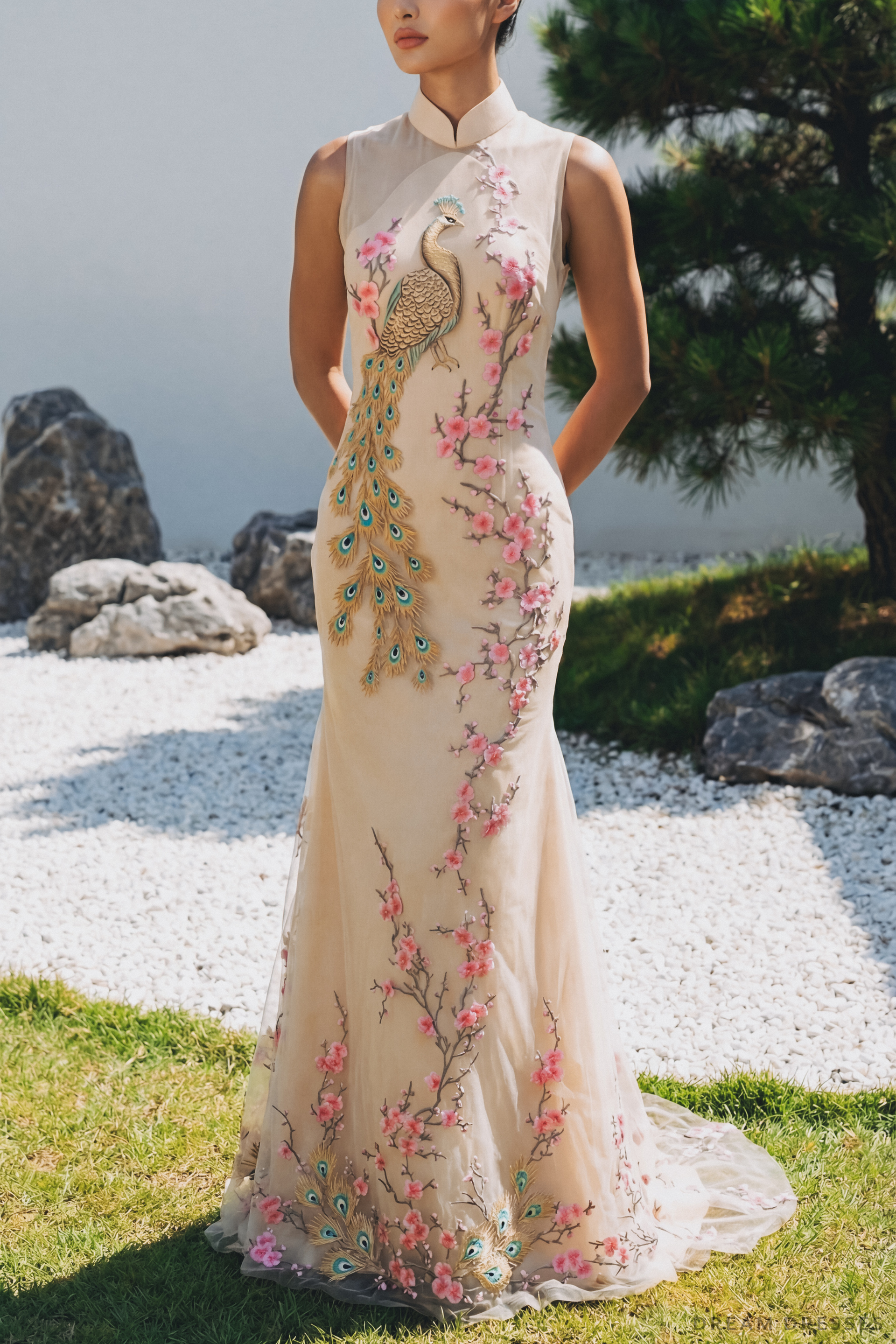 Bridal Cheongsam | Couture Lace Modern Cheongsam Bridal Dress (#XIAN) - Dream Dresses by P.M.N.