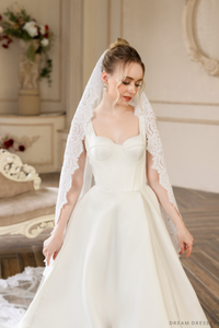 Mantilla Cathedral Wedding Veil (#JULEEN) - Dream Dresses by P.M.N.