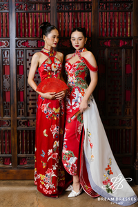 Áo Dài Cưới Lấy Cảm Hứng Từ Sườn Xám (#LIEU)