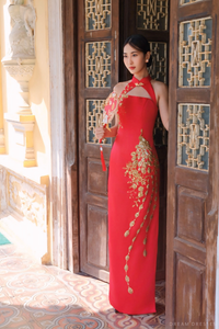 Red Bridal Cheongsam | Red Qipao Bridal Gown (#MAE) - Dream Dresses by P.M.N.