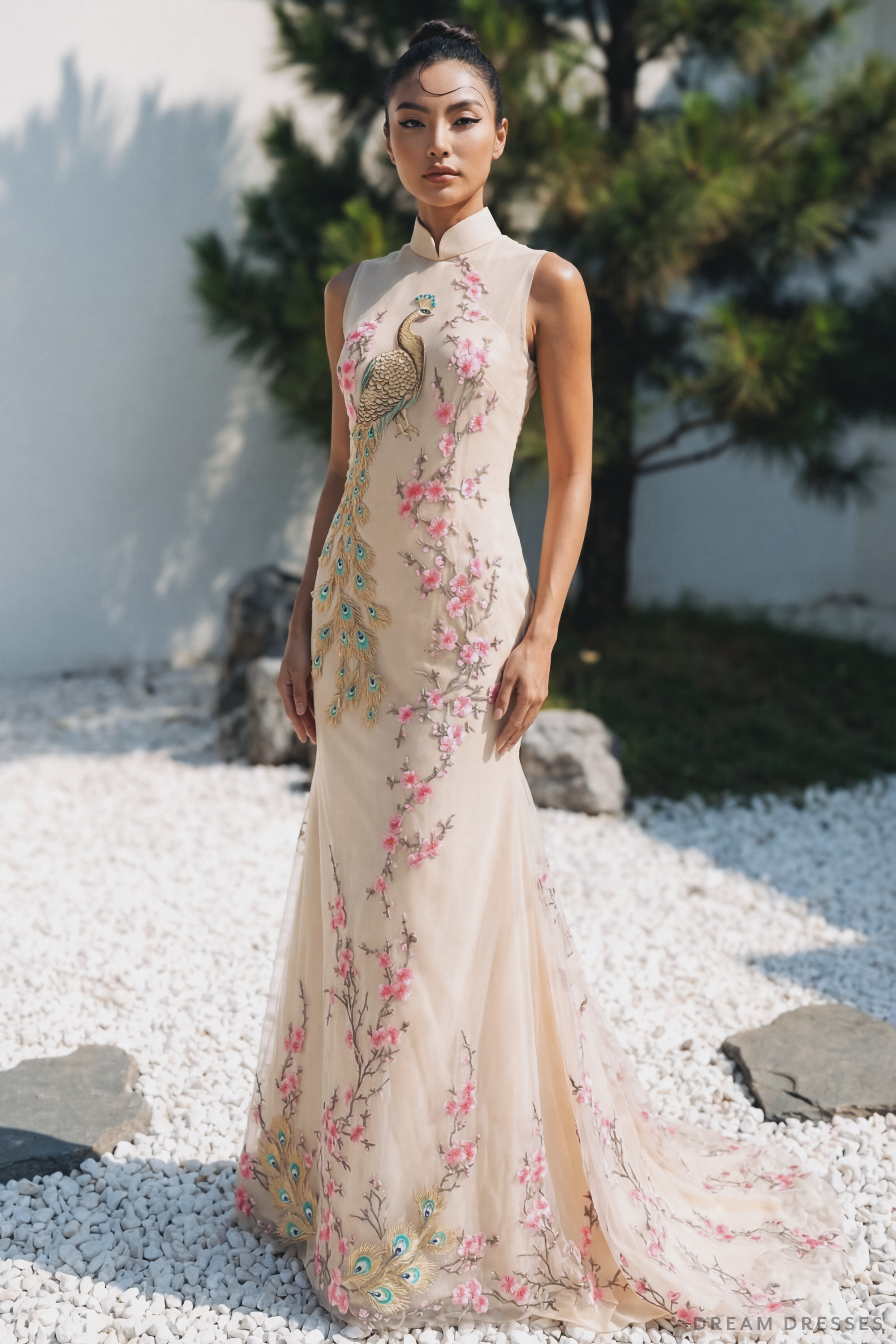Bridal Cheongsam | Couture Lace Modern Cheongsam Bridal Dress (#XIAN)