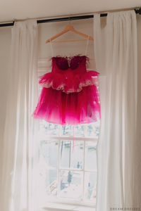 Pink Wedding Dress Ball Gown with Removable Skirt (#Maggie) - Dream Dresses by P.M.N.