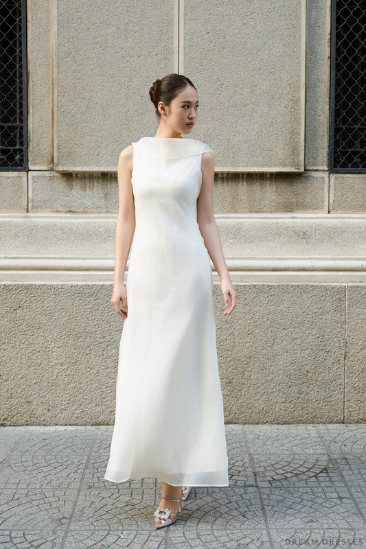 Minimalist Organza Bridal Dress (#HELENA) - Dream Dresses by P.M.N.