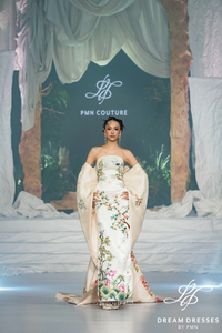 Asian-Inspired Strapless Wedding Dress (#LIENHOA)
