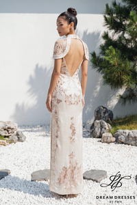 Modern Cheongsam-Inspired Bridal Gown (#YUN)