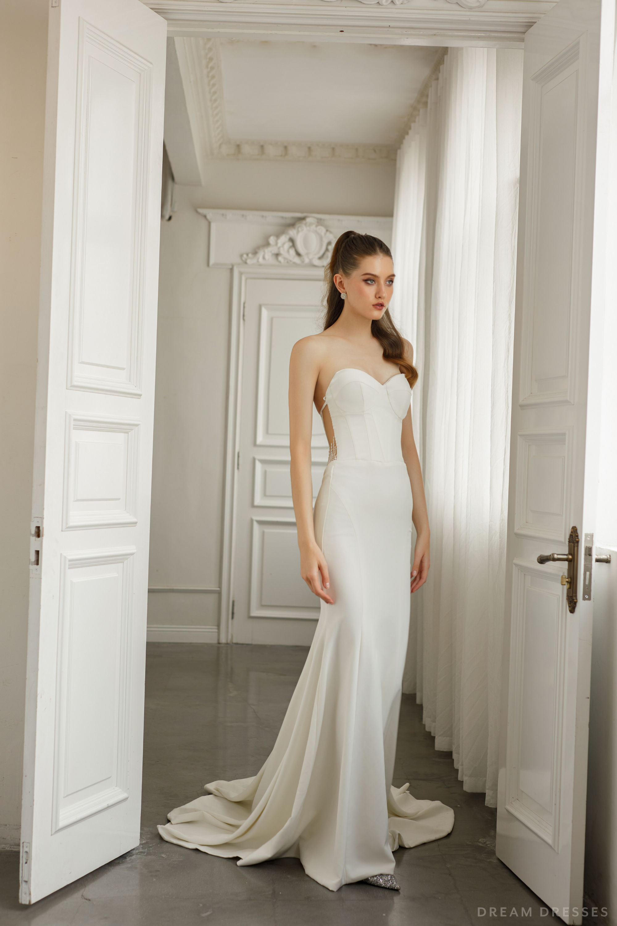 Strapless Minimalist Wedding Dress Natasha | Dream Dresses Strapless Minimalist Wedding Dress Natasha | Dream Dresses