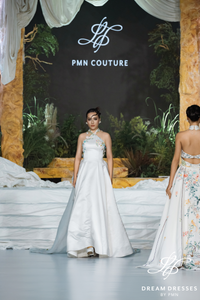Asian-inspired Wedding Dress with Embroidery (#WANQI)