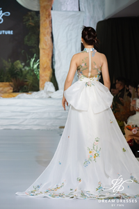 Asian-inspired Wedding Dress with Embroidery (#WANQI)