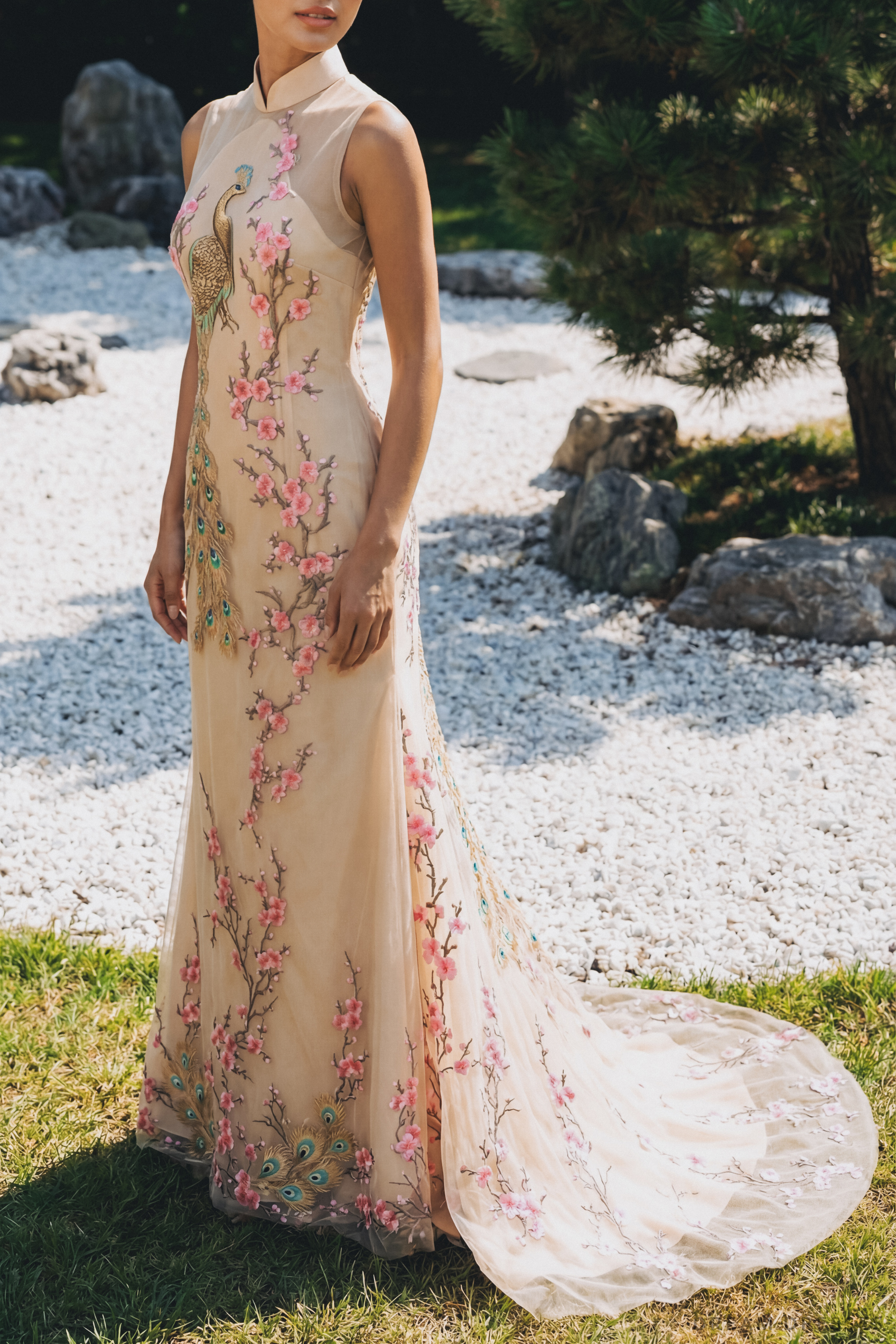 Bridal Cheongsam | Couture Lace Modern Cheongsam Bridal Dress (#XIAN)