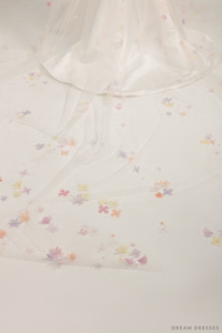 Bridal Veil with 3D Flowers (#ESIYA) - Dream Dresses by P.M.N.