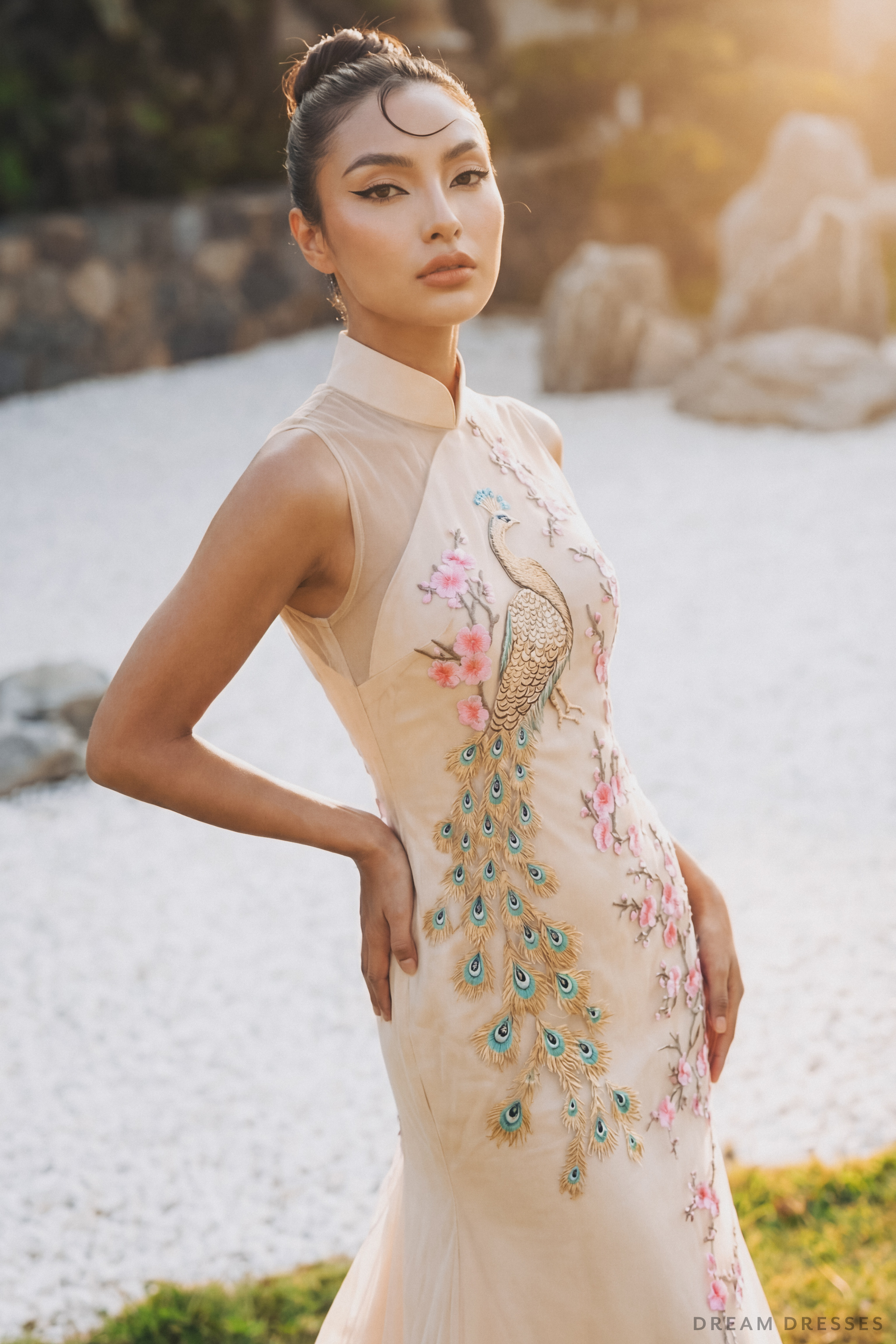 Bridal Cheongsam | Couture Lace Modern Cheongsam Bridal Dress (#XIAN)