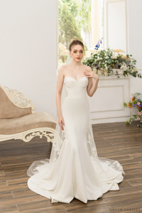 Floral Lace Wedding Veil (#AMABELLA) - Dream Dresses by P.M.N.