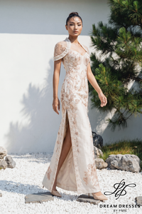 Modern Cheongsam-Inspired Bridal Gown (#YUN)