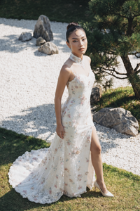 Bridal Cheongsam | Couture Lace Modern Cheongsam Bridal Dress (#ZARIA) - Dream Dresses by P.M.N.