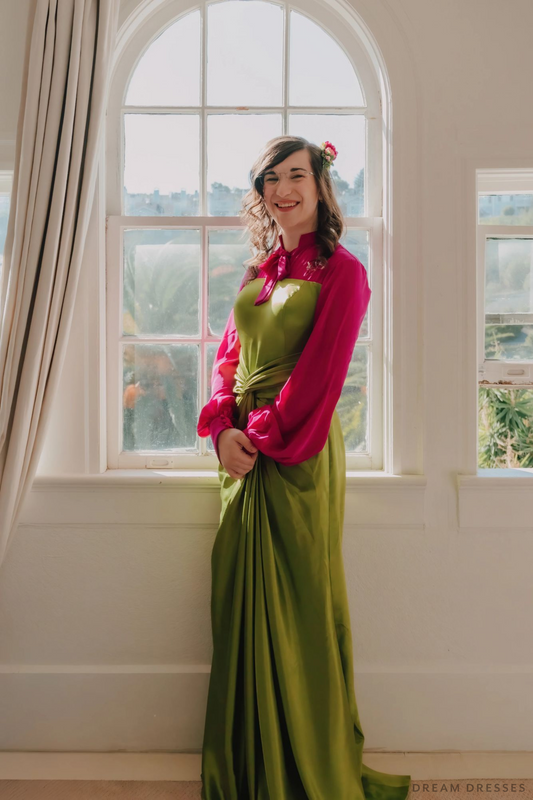 Pink and Green Bridal Gown (#Izzy) - Dream Dresses by P.M.N.