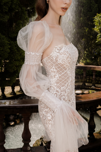 Boho Detachable Sleeves for Wedding Dress (#ADELINA) - Dream Dresses by P.M.N.