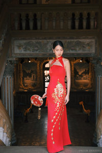 Red Bridal Cheongsam | Red Qipao Bridal Gown (#MAE) - Dream Dresses by P.M.N.