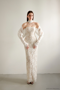 High Fashion Organza Bridal Cape (#LEALIA) - Dream Dresses by P.M.N.