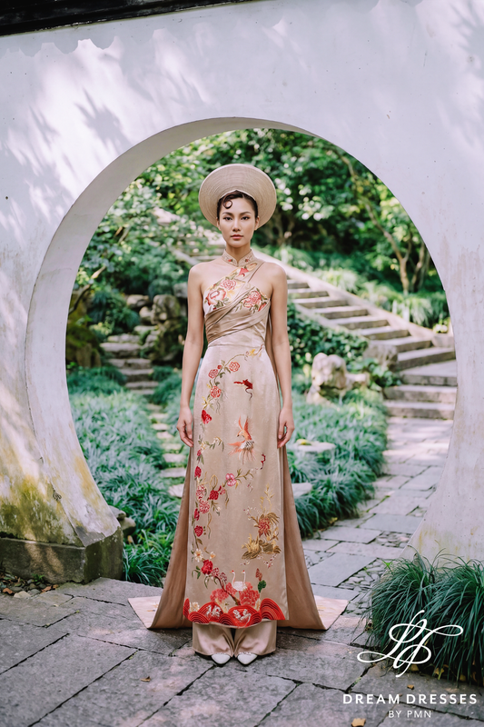 Fully Custom Embroidery Bridal Ao Dai (#TUYEN) - Dream Dresses by P.M.N.