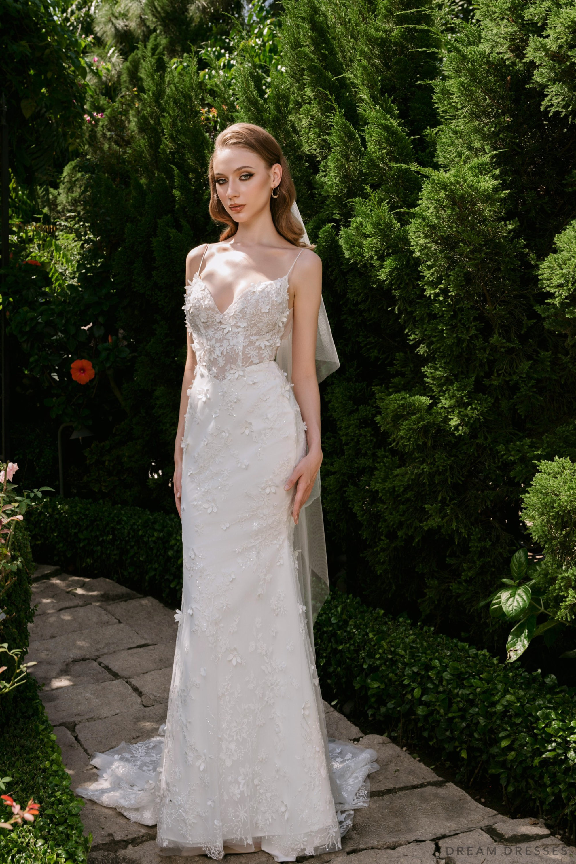 Mermaid Wedding Dress with Floral Lace | Amanda Mermaid Wedding Dress with Floral Lace | Amanda