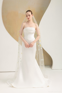 Chapel Veil with 3D Flowers (#MALENA) - Dream Dresses by P.M.N.