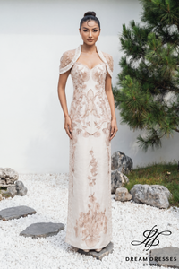 Modern Cheongsam-Inspired Bridal Gown (#YUN)