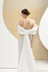 Removable Sleeves with Train for Wedding Dress (#LOUVRE) - Dream Dresses by P.M.N.