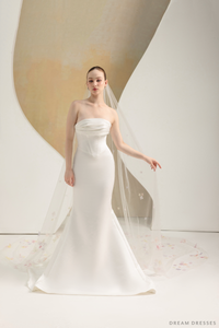 Bridal Veil with 3D Flowers (#ESIYA) - Dream Dresses by P.M.N.