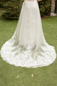 White Ao Dai | Modern Vietnamese Bridal Dress with Couture Lace (#KINA) - Dream Dresses by P.M.N.