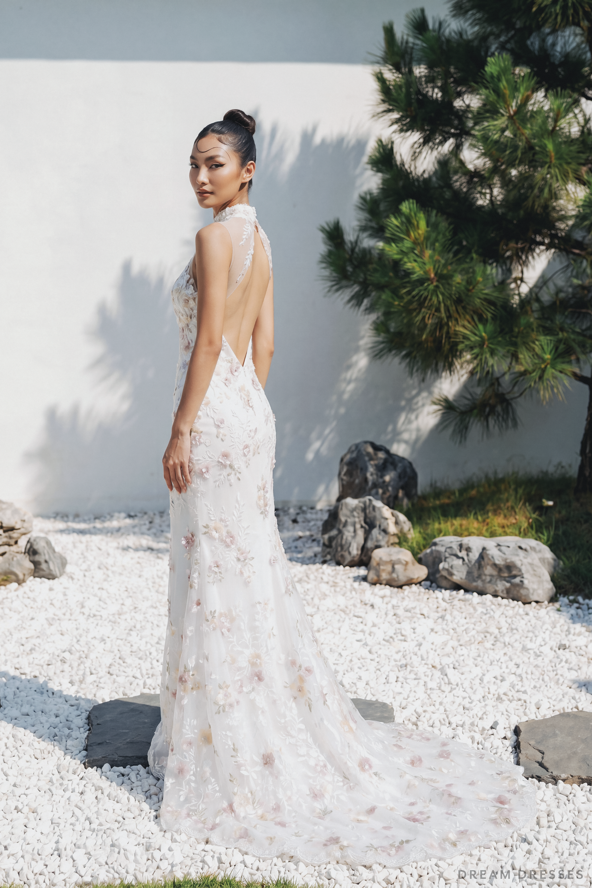 Bridal Cheongsam | Couture Lace Modern Cheongsam Bridal Dress (#ZARIA) - Dream Dresses by P.M.N.