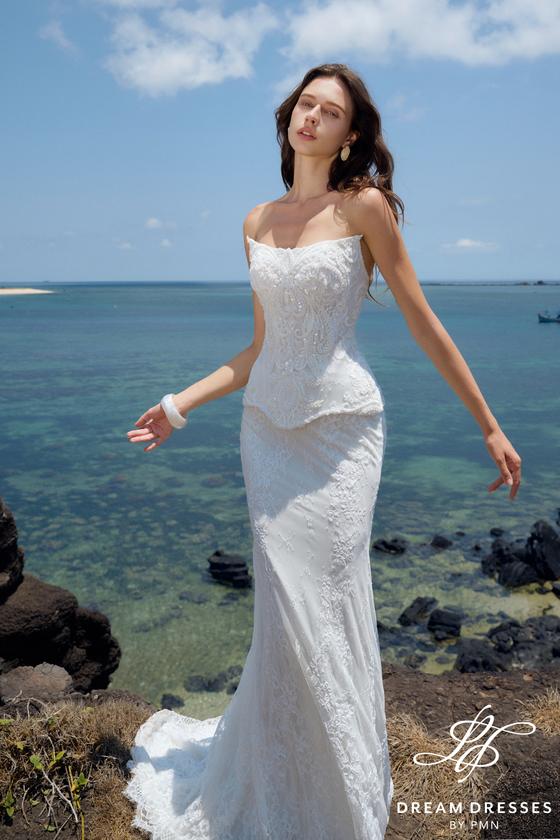 Váy Cưới Nàng Tiên Cá Cổ Xẻ Sâu (#ELOISE)