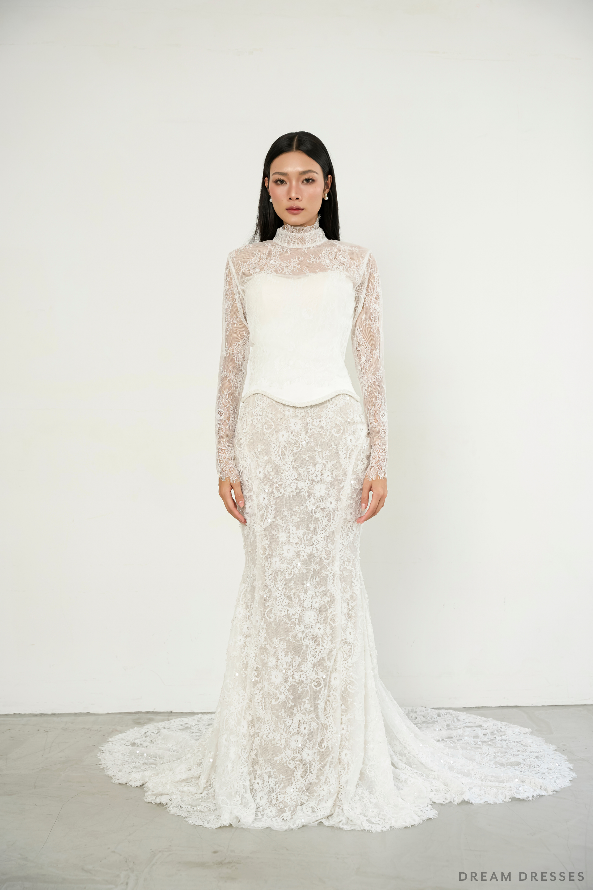 Chantilly Lace Bridal Dress Topper (#OPHELIA) - Dream Dresses by P.M.N.