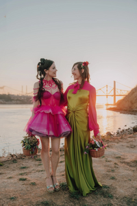 Pink and Green Bridal Gown (#Izzy) - Dream Dresses by P.M.N.