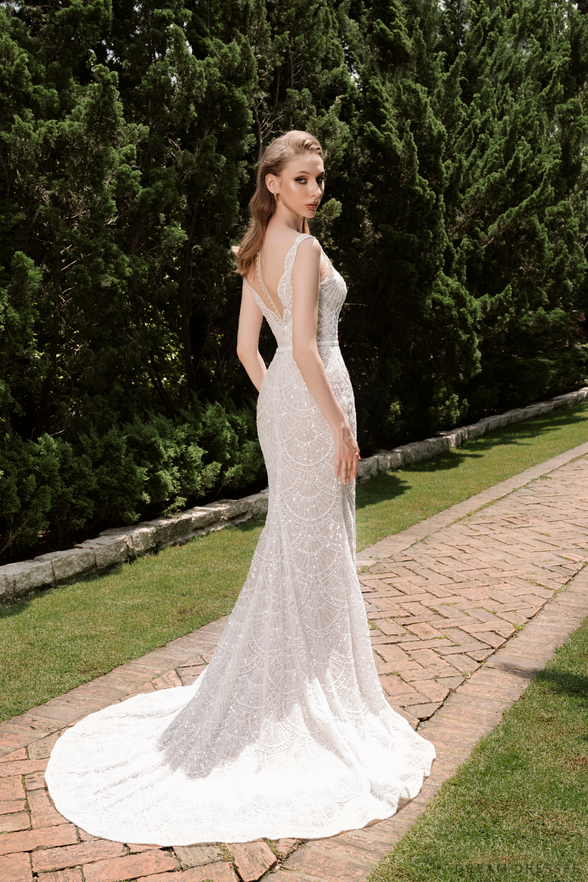 Mermaid Wedding Dress with Beaded Couture Lace (#ARABELLA)