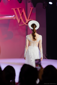 White Bridal Ao Dai | Modern Vietnamese Bridal Dress with French Lace (#HAN) - Dream Dresses by P.M.N.