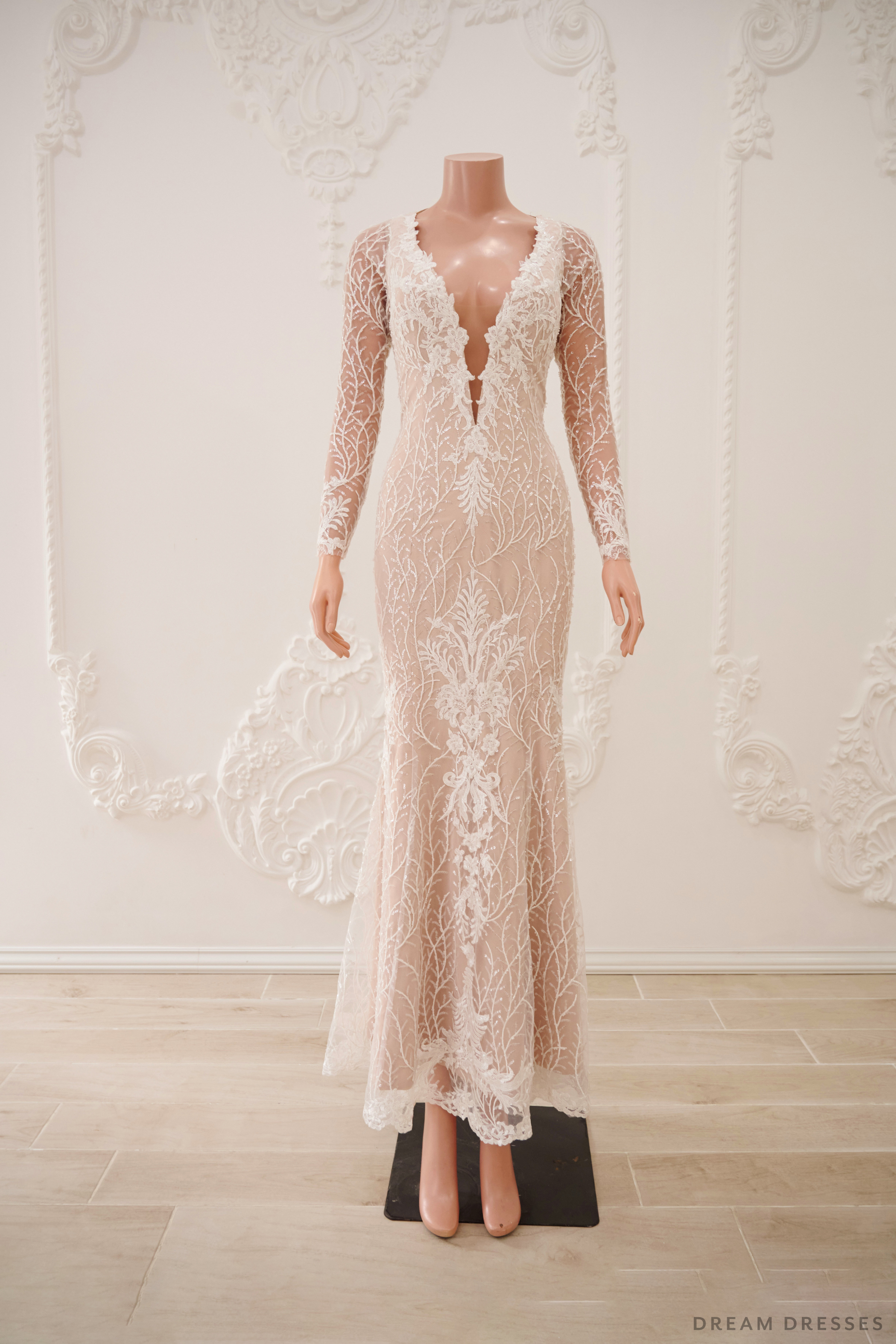 Mermaid Wedding Dress with Big Detachable Ruffle Bottom (#NADEEN) - Dream Dresses by P.M.N.