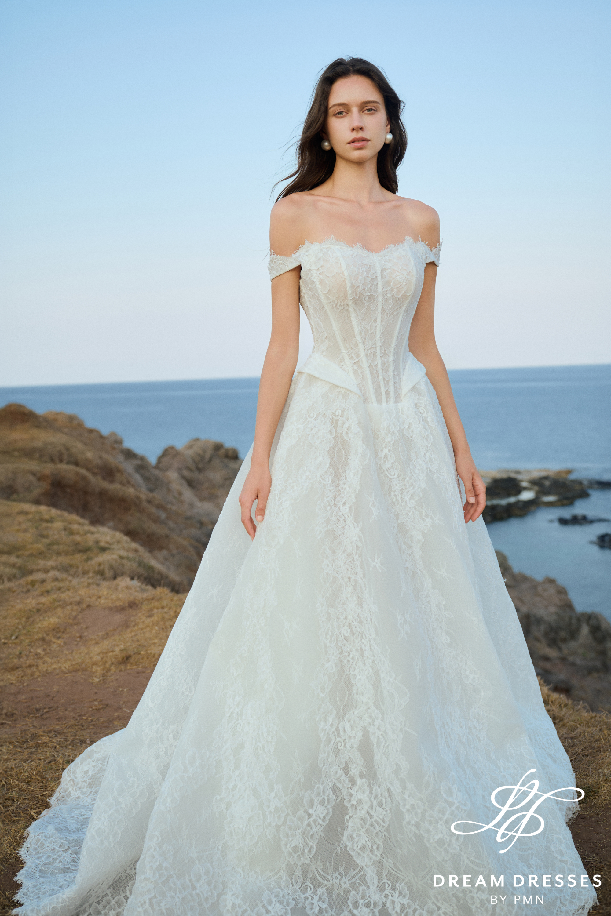 Strapless Lace Wedding Ball Gown (#MARIS) - Dream Dresses by P.M.N.