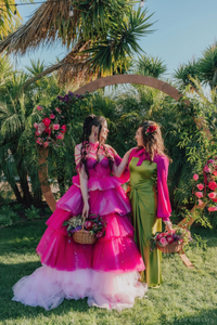 Pink and Green Bridal Gown (#Izzy) - Dream Dresses by P.M.N.