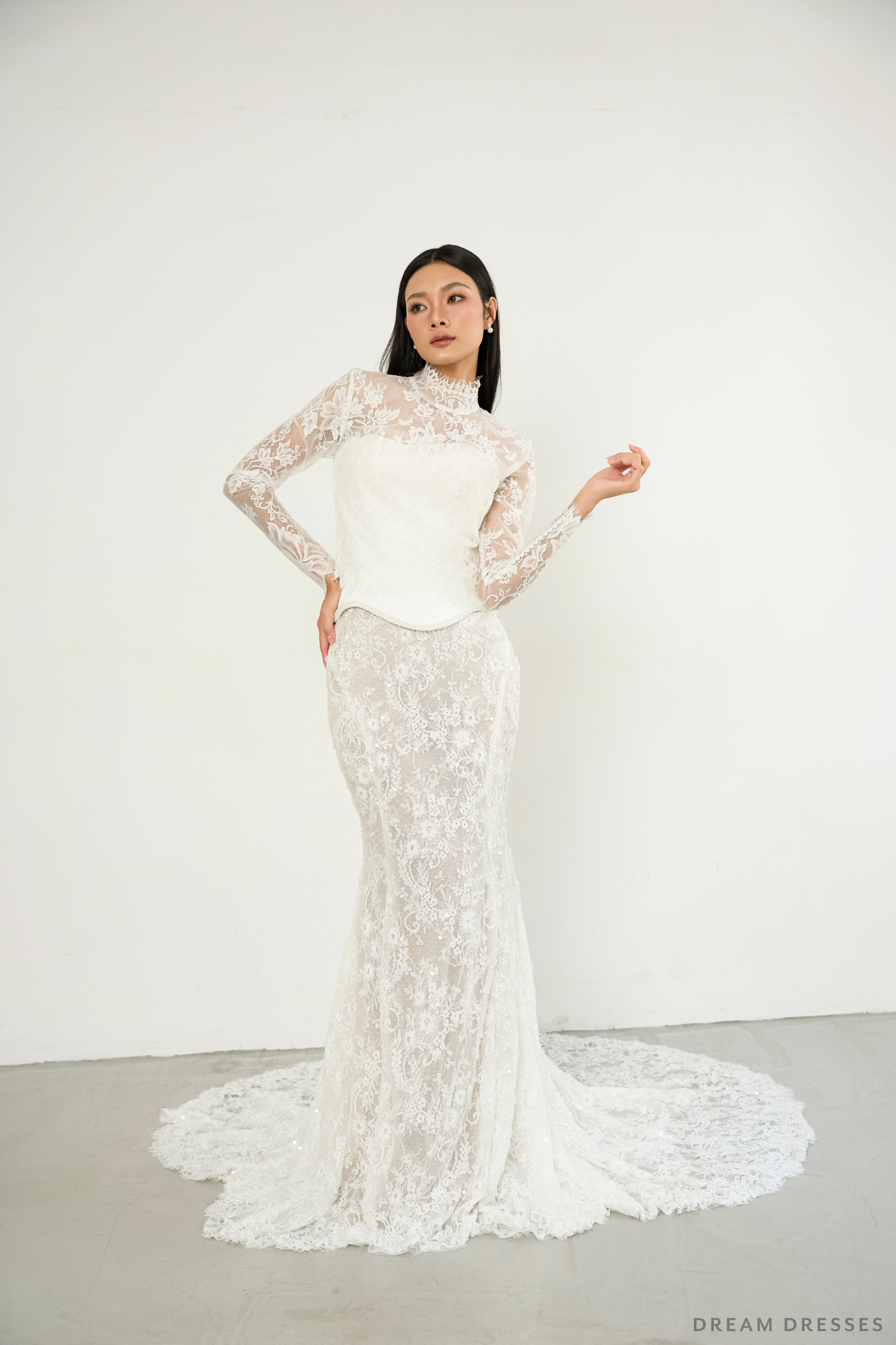 French Lace Bridal Dress Cover Up (#DAISY) - Dream Dresses by P.M.N.