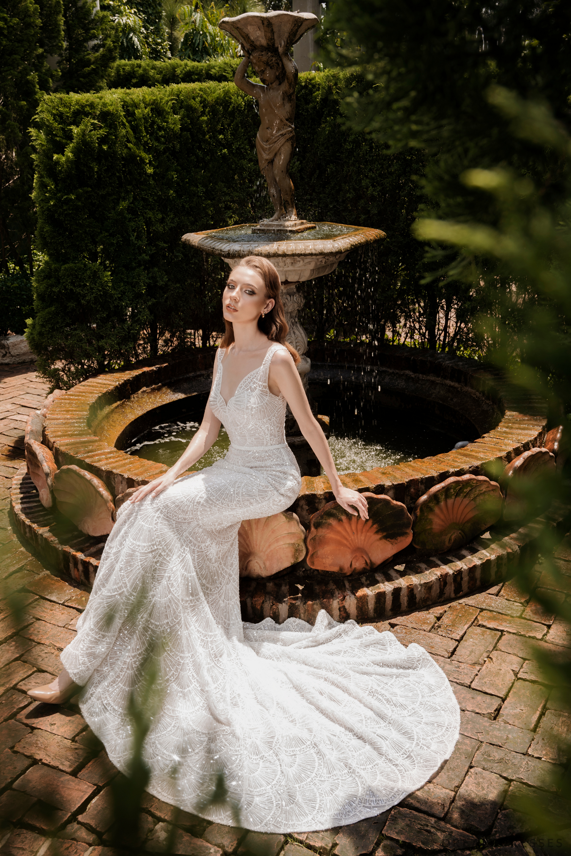 Mermaid Wedding Dress with Beaded Couture Lace (#ARABELLA) - Dream Dresses by P.M.N.