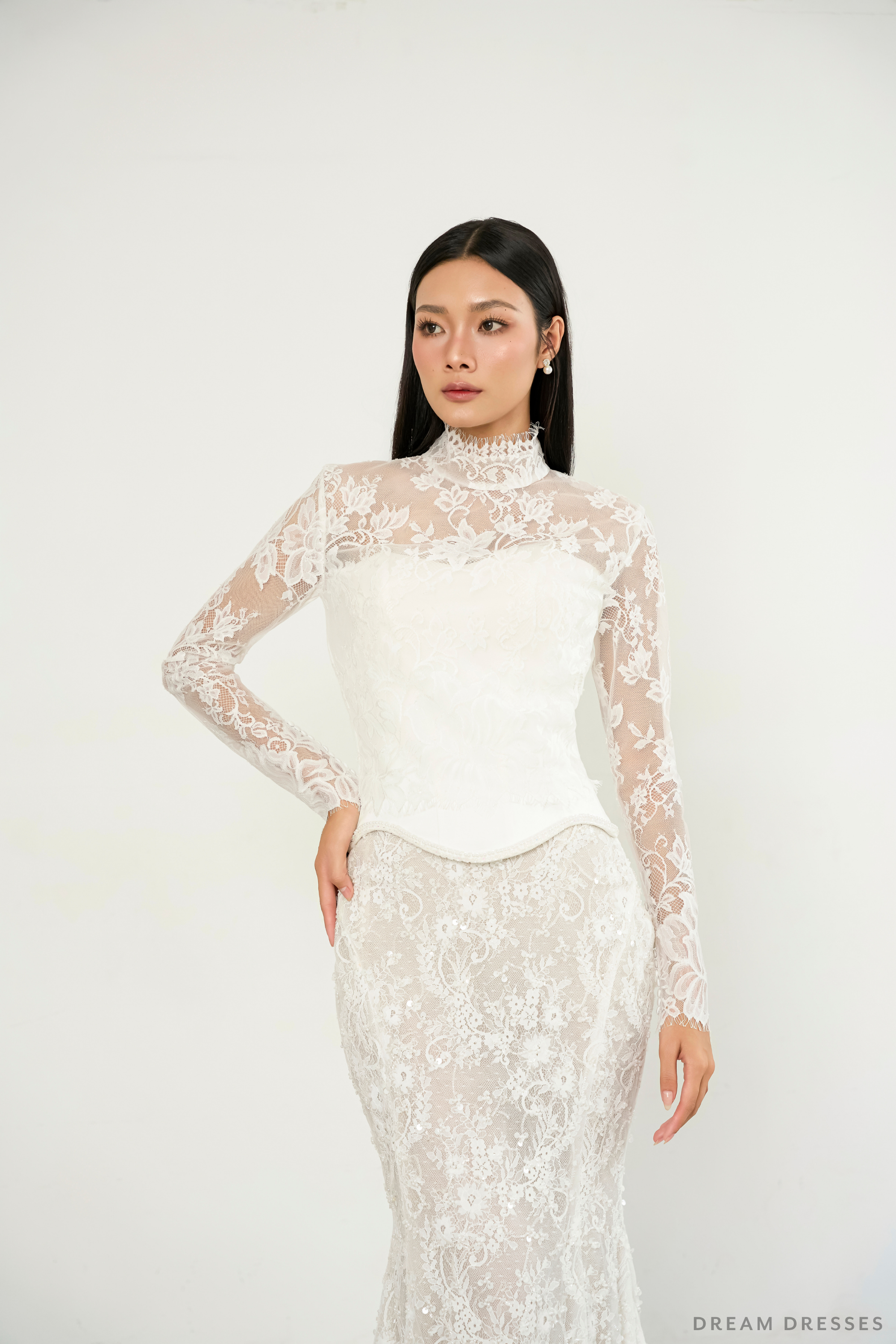 French Lace Bridal Dress Cover Up (#DAISY)