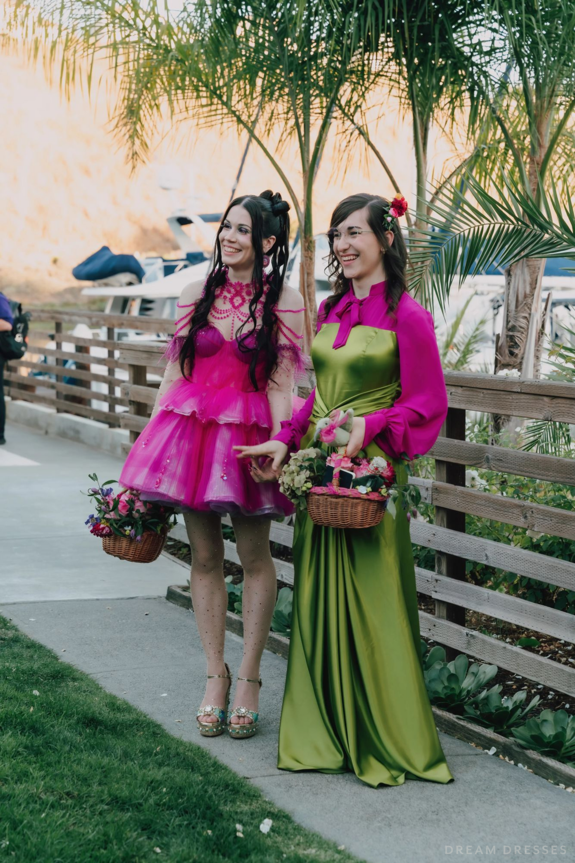 Pink and Green Bridal Gown (#Izzy) - Dream Dresses by P.M.N.