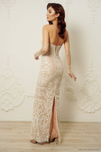 Lace Sheath Wedding Dress (#ARINA) - Dream Dresses by P.M.N.