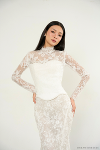 French Lace Bridal Dress Cover Up (#DAISY) - Dream Dresses by P.M.N.