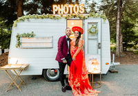 Red Bridal Ao Dai with Gold Lace | Vietnamese Bridal Dress (#FIORELLA) - Dream Dresses by P.M.N.