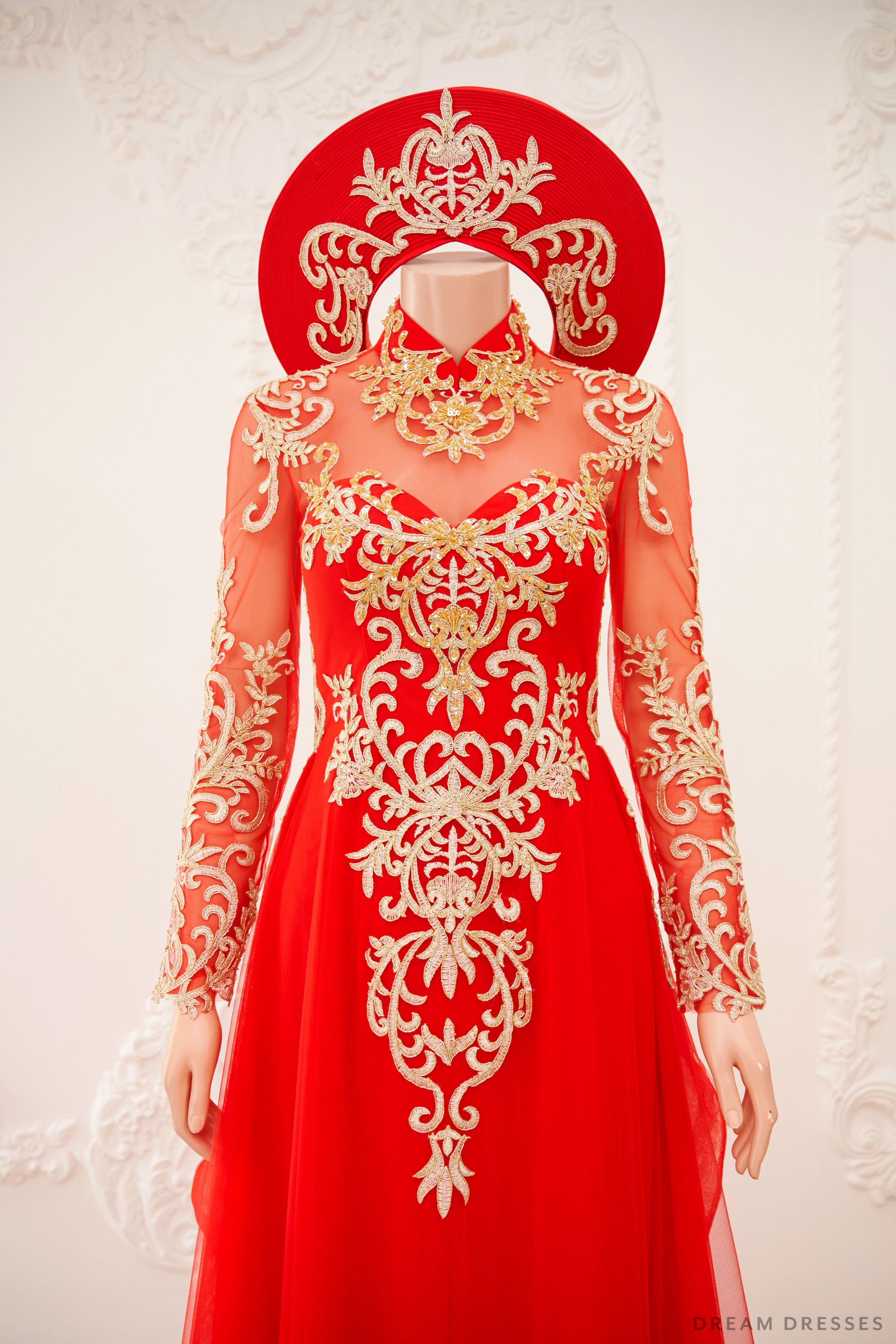 Ao Dai Hat | Vietnamese Bridal Hat (#TUEAN) - Dream Dresses by P.M.N.
