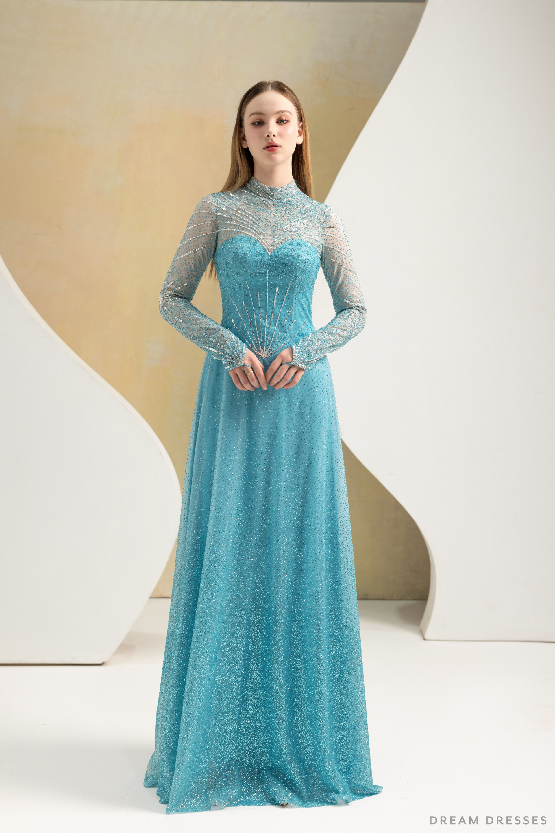 Stunning Elsa-Inspired Grown with Detachable Cape (#Elsa) - Dream Dresses by P.M.N.