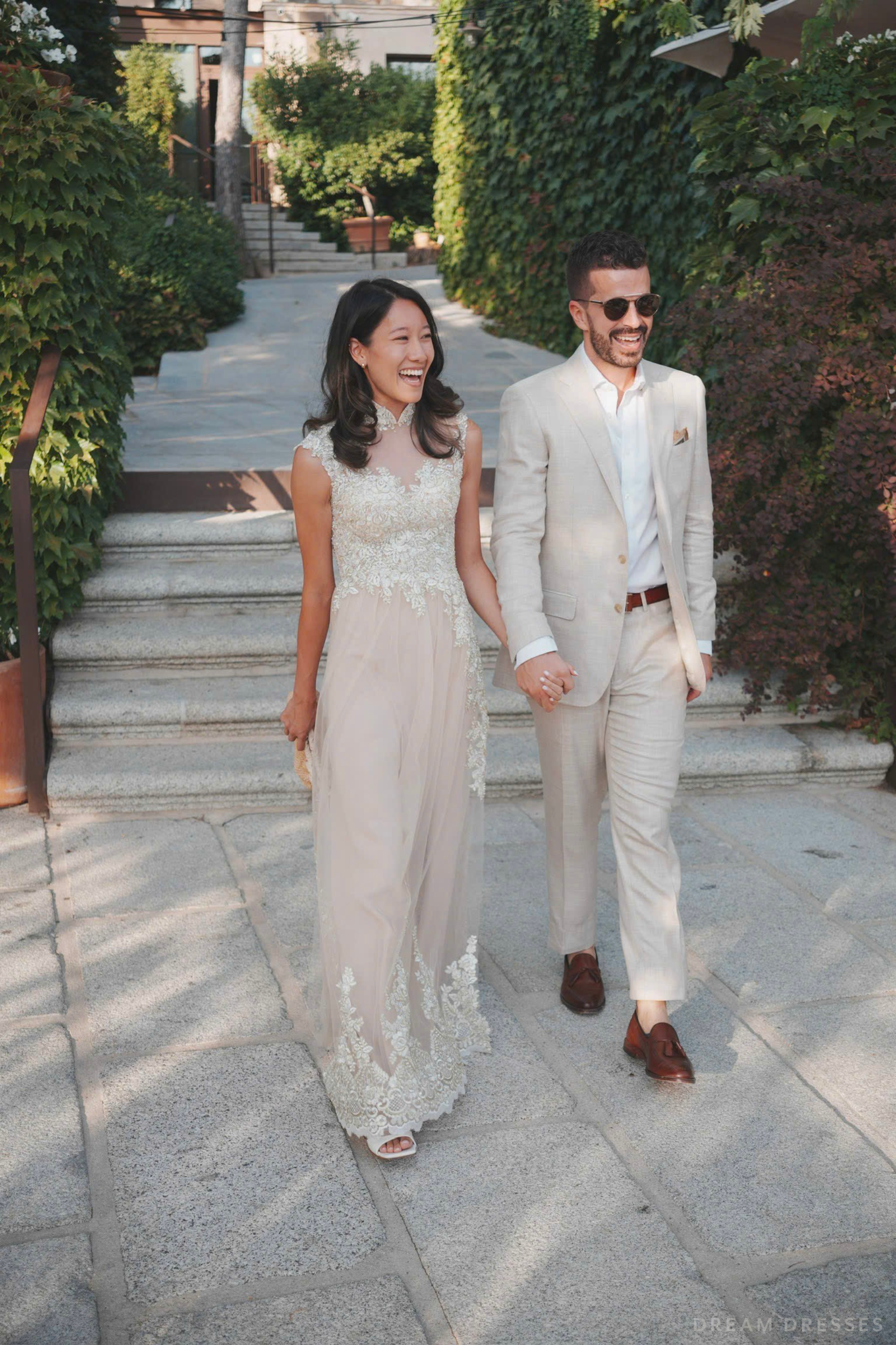 Champagne Bridal Ao Dai | Modern Vietnamese Bridal Dress (#SUYIN)