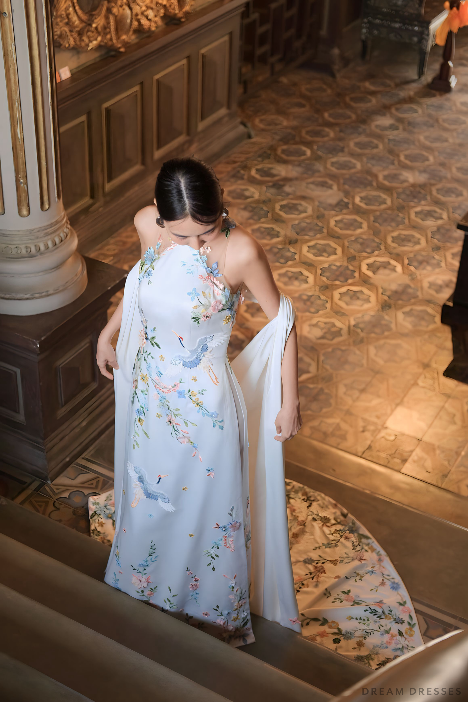 Cheongsam-Inspired Ao Dai | Vietnamese Bridal Dress (#LIEU) - Dream Dresses by P.M.N.