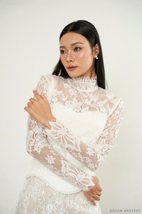 French Lace Bridal Dress Cover Up (#DAISY) - Dream Dresses by P.M.N.